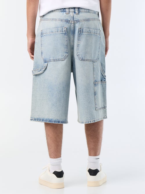 Bermuda en jean style carpenter - Kiabi