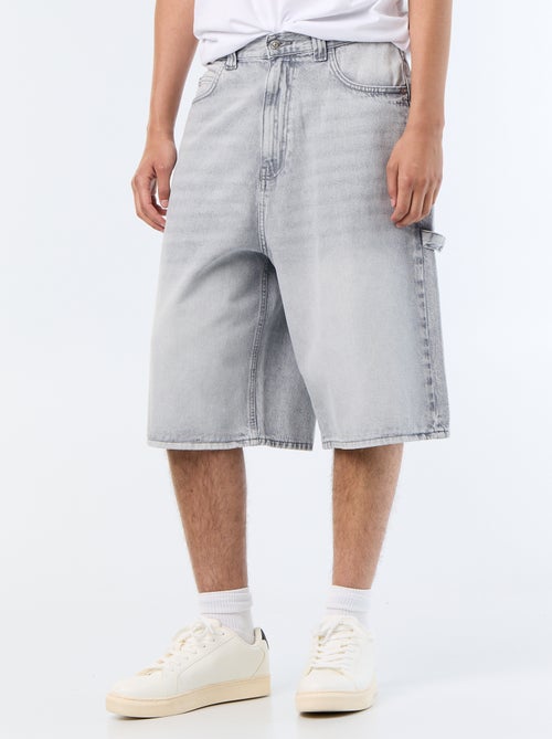 Bermuda en jean style carpenter - Kiabi