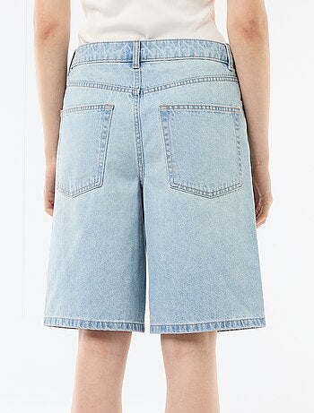 Bermuda en jean taille haute