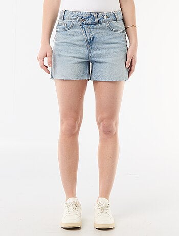 Bermuda en jean taille haute