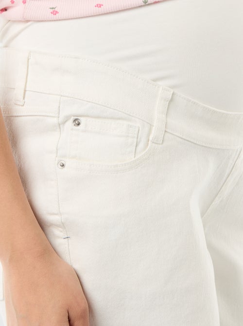 Bermuda en jean taille haute de maternité - Kiabi