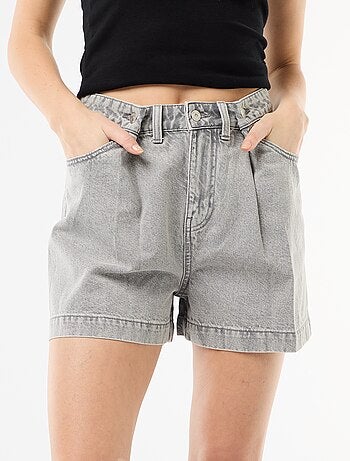 Bermuda en jean taille haute