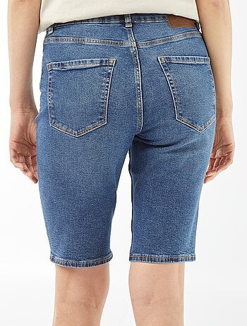 Bermuda en jean taille haute