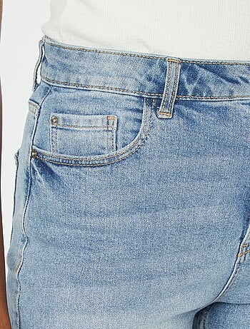 Bermuda en jean taille haute