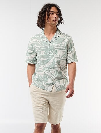 Bermuda en lin mélangé