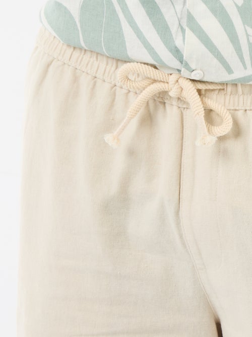 Bermuda en lin mélangé - Kiabi