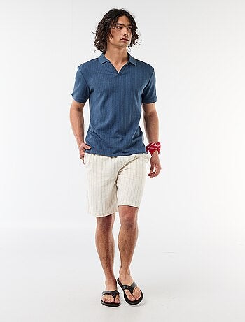 Bermuda en lin mélangé