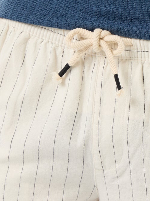 Bermuda en lin mélangé - Kiabi