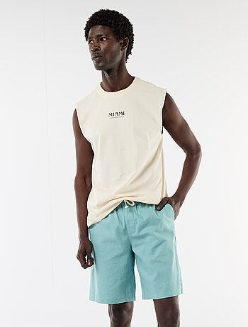 Bermuda en lin mélangé