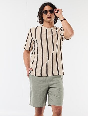 Bermuda en lin mélangé