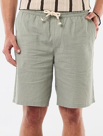Bermuda en lin mélangé