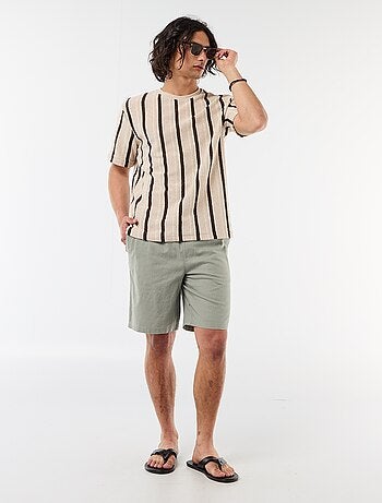 Bermuda en lin mélangé