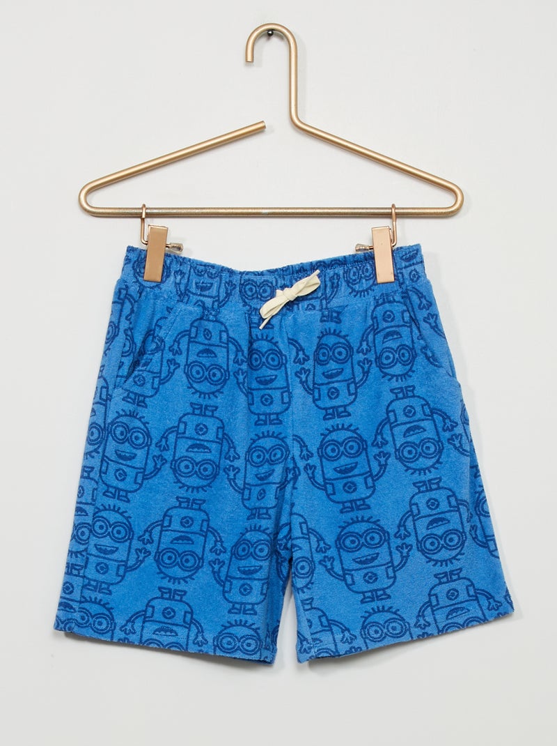 Bermuda en maille éponge Bleu - Kiabi