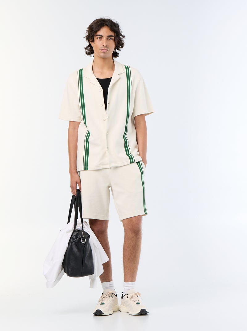 Bermuda en maille lourde Beige - Kiabi