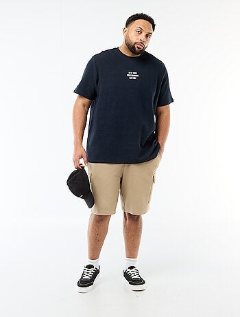 Bermuda en maille piquée avec poches à rabat