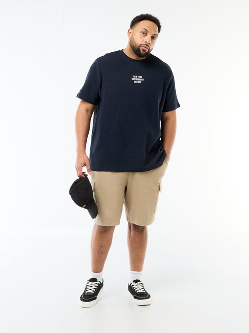 Bermuda en maille piquée avec poches à rabat - Kiabi