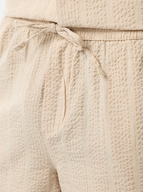 Bermuda en matière type crépon - Kiabi