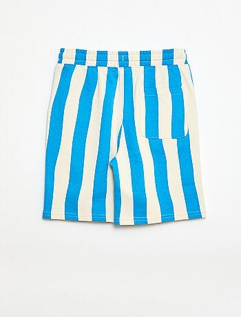 Bermuda en molleton à motif avec 2 poches