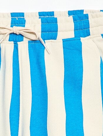 Bermuda en molleton à motif avec 2 poches