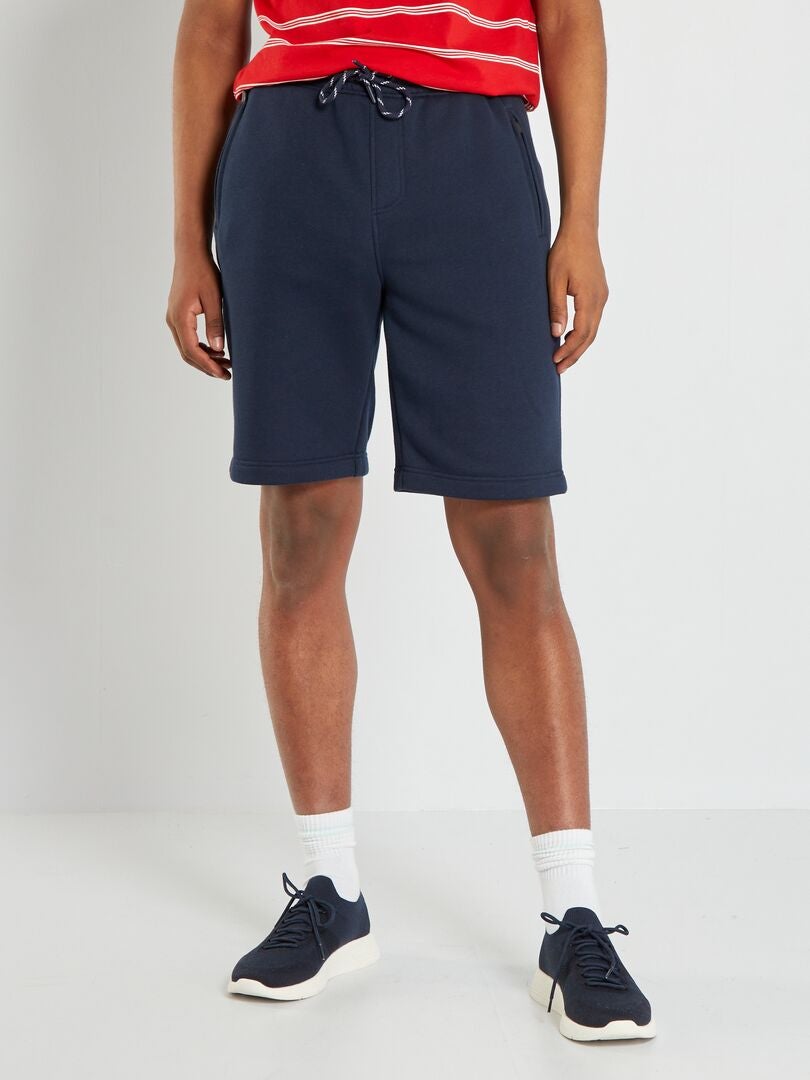 Short Homme 3/4 MakingDa Short De Sport En Maille Pour Homme - Style Décontracté - Taille élastique - Avec Poches Zippées, Noir, S Cargo Short Homme