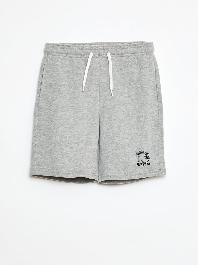 Bermuda en molleton Gris - Kiabi