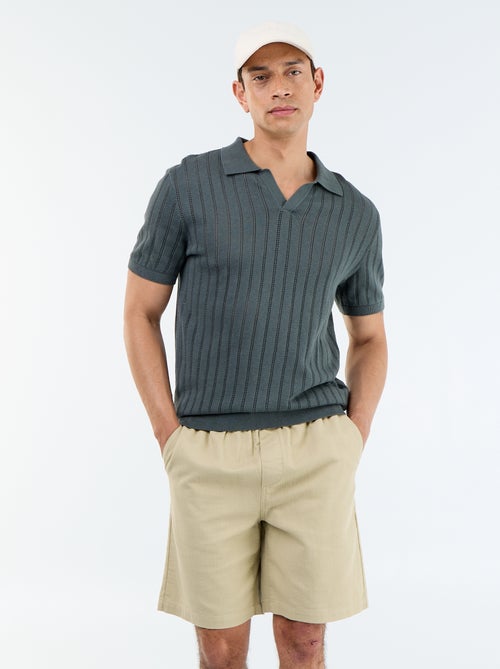 Bermuda en molleton léger avec cordons de serrage - Kiabi