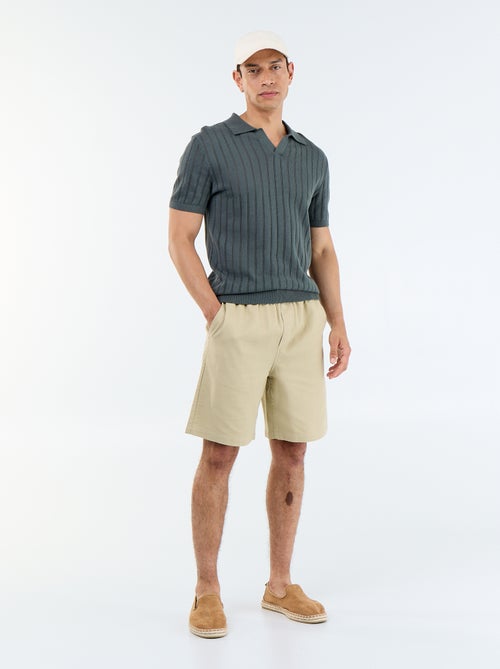 Bermuda en molleton léger avec cordons de serrage - Kiabi