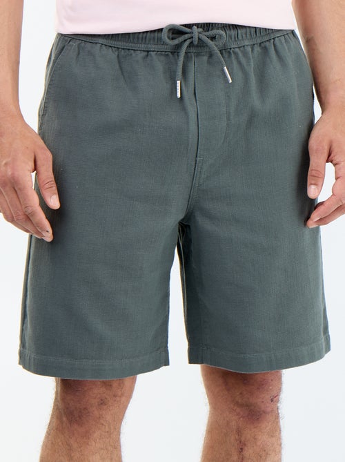 Bermuda en molleton léger avec cordons de serrage - Kiabi