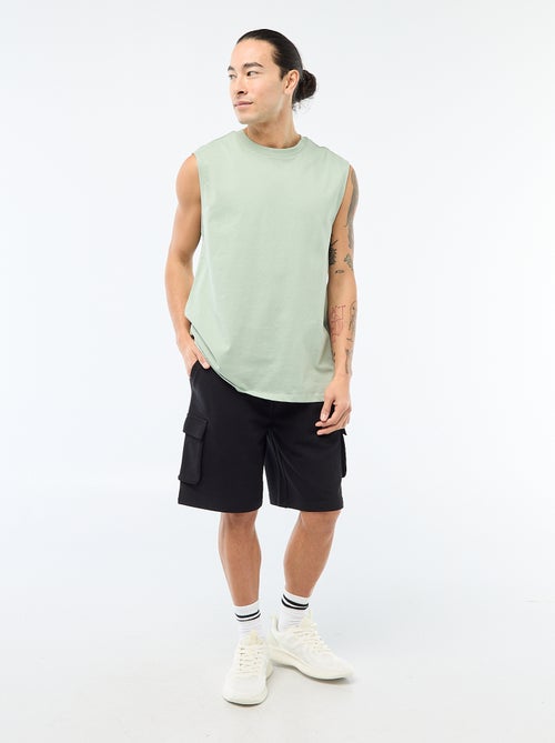 Bermuda en molleton léger multipoches - Kiabi