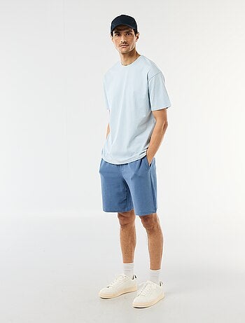 Bermuda en molleton léger uni