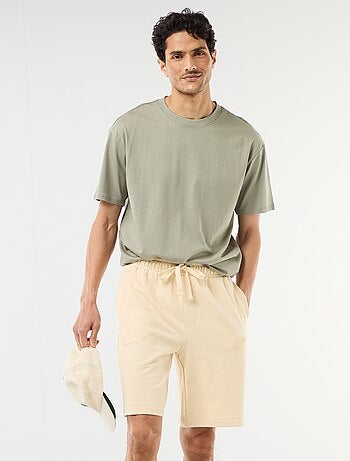 Bermuda en molleton léger uni