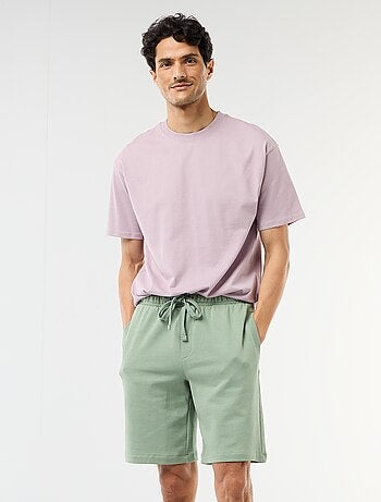 Bermuda en molleton léger uni