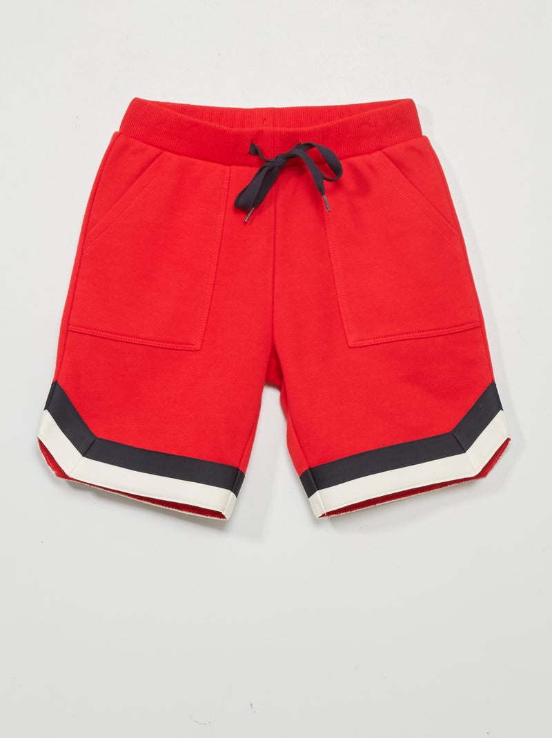 Bermuda en molleton Rouge - Kiabi