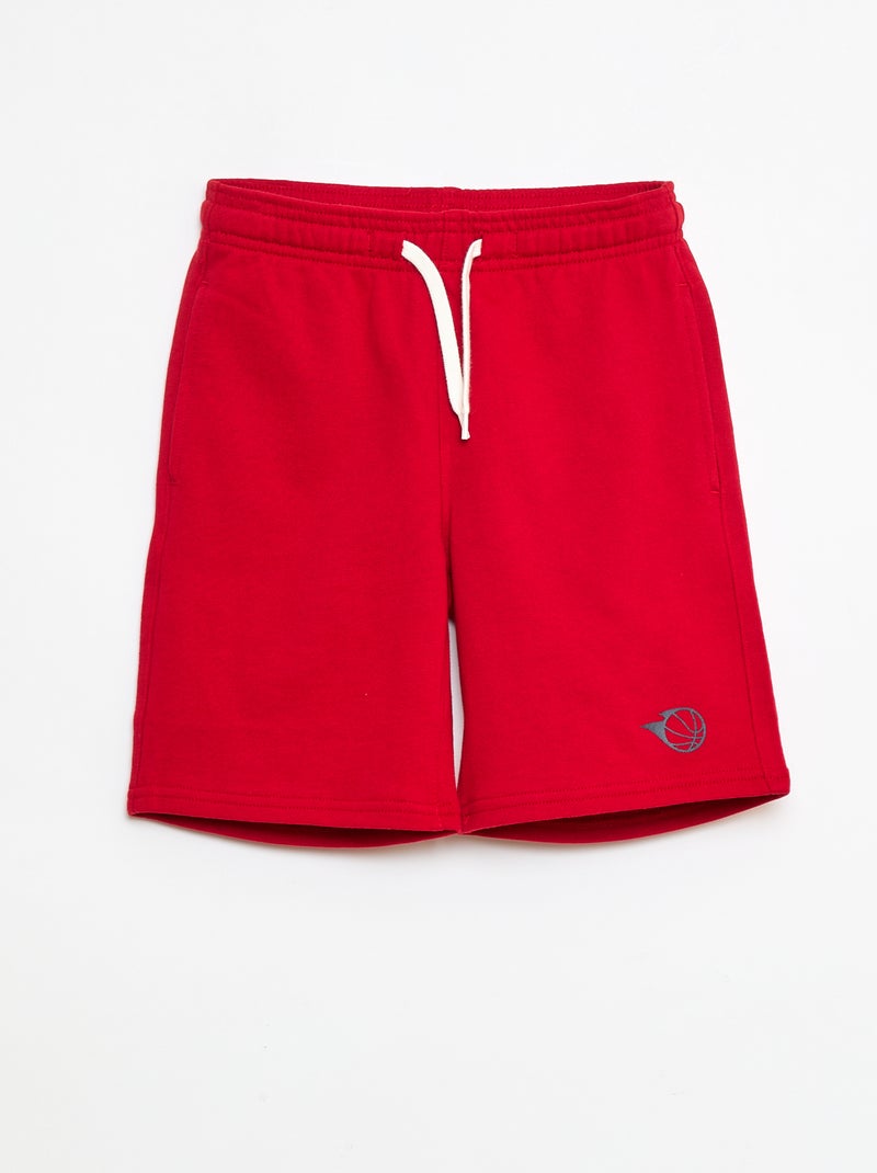Bermuda en molleton Rouge - Kiabi