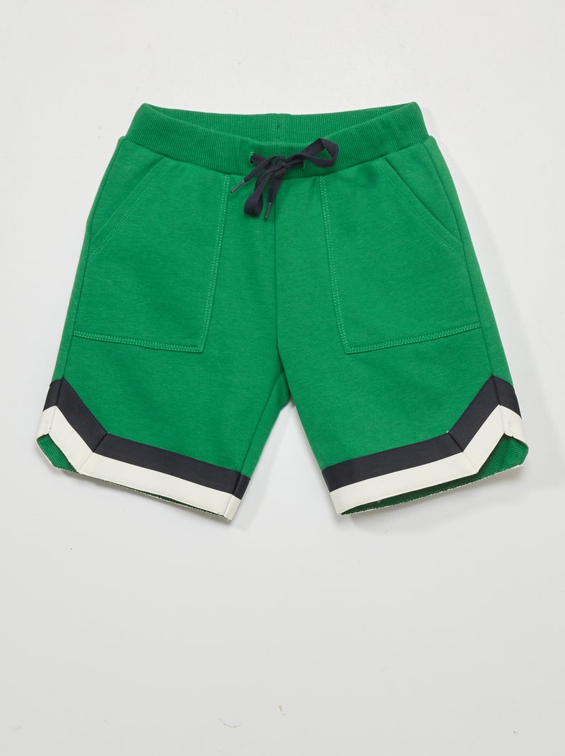 Bermuda en molleton vert - Kiabi