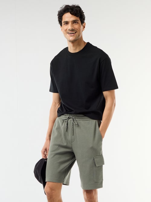 Bermuda en piqué de coton multipoches - Kiabi