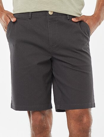 Bermuda en piqué de coton uni