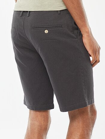 Bermuda en piqué de coton uni