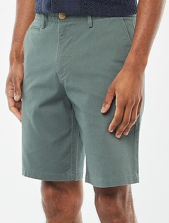 Bermuda en piqué de coton uni