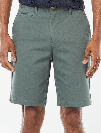 Bermuda en piqué de coton uni