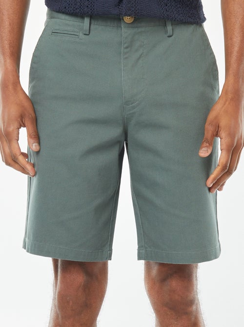 Bermuda en piqué de coton uni - Kiabi