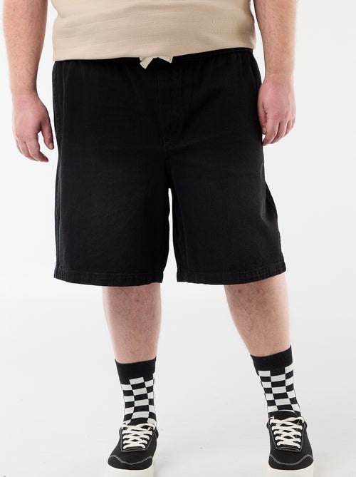 Bermuda en twill avec cordons de serrage - Kiabi