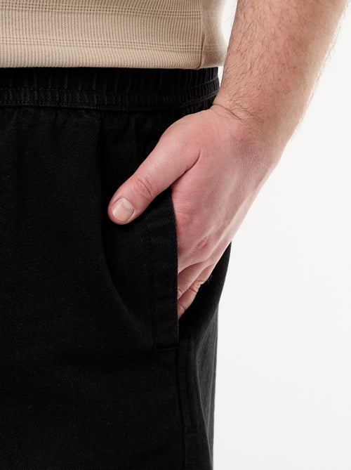 Bermuda en twill avec cordons de serrage - Kiabi