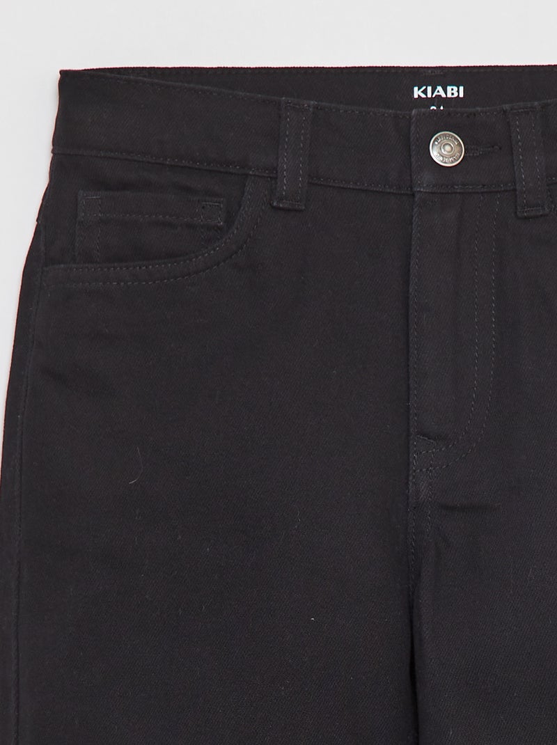 Bermuda en twill coupe loose noir - Kiabi