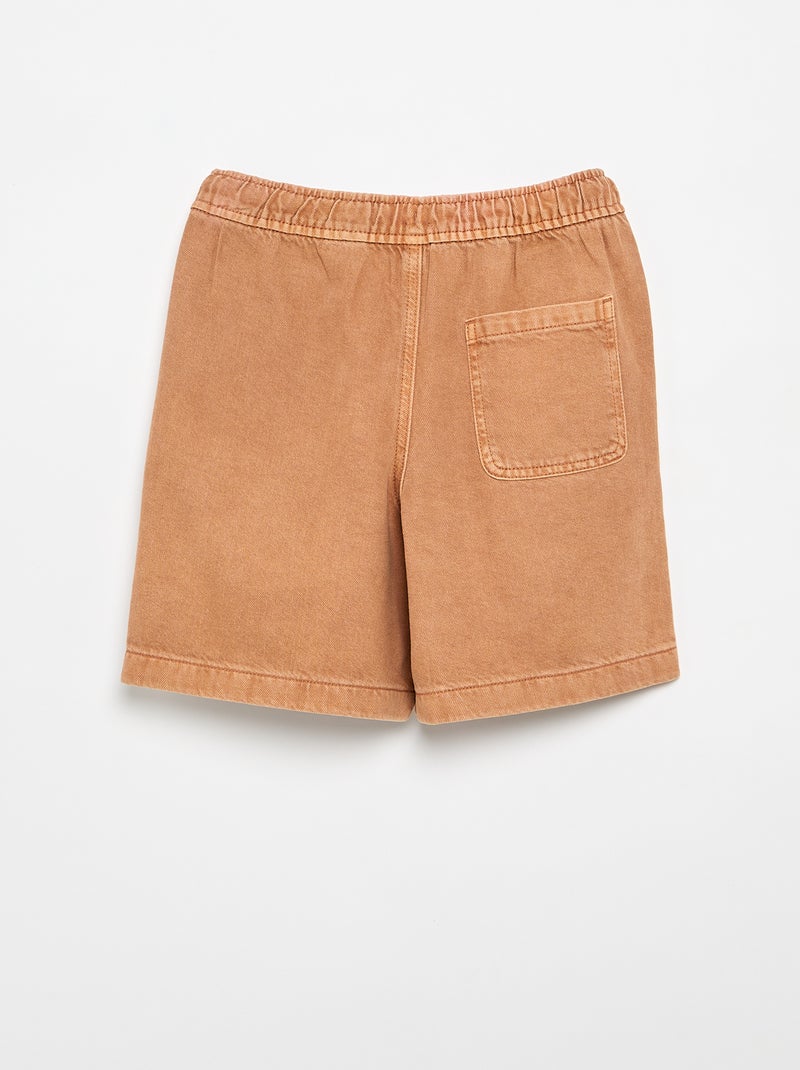 Bermuda en twill Marron - Kiabi