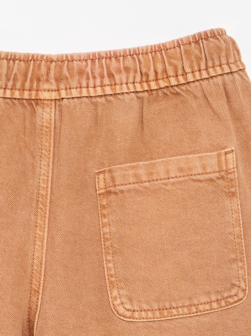Bermuda en twill Marron - Kiabi