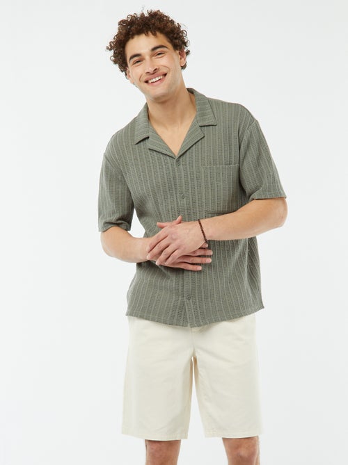 Bermuda en twill uni - Kiabi