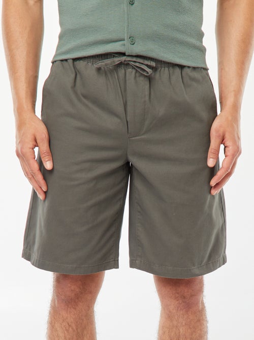 Bermuda en twill uni - Kiabi