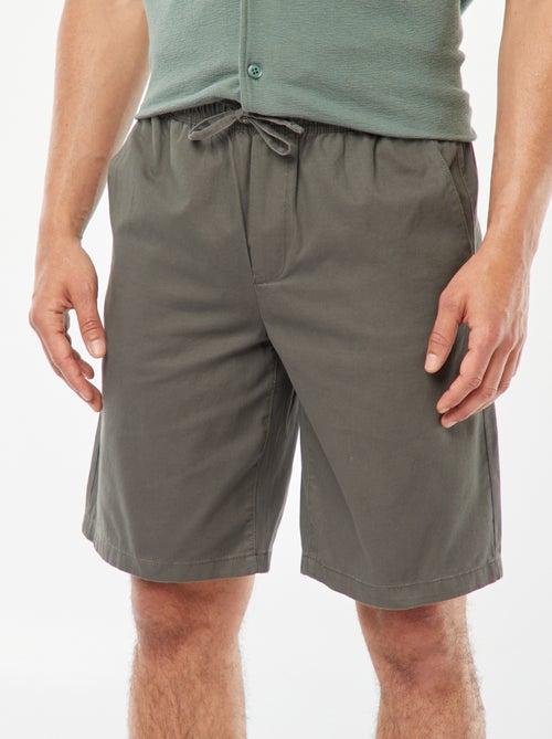 Bermuda en twill uni - Kiabi