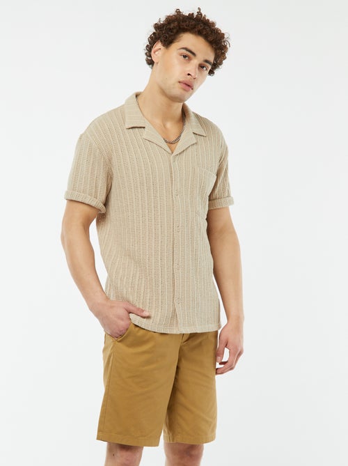 Bermuda en twill uni - Kiabi